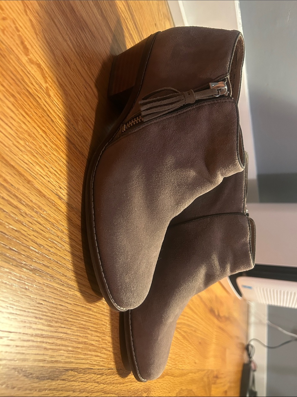 Vionic Suede Ankle Boots with Side Zip